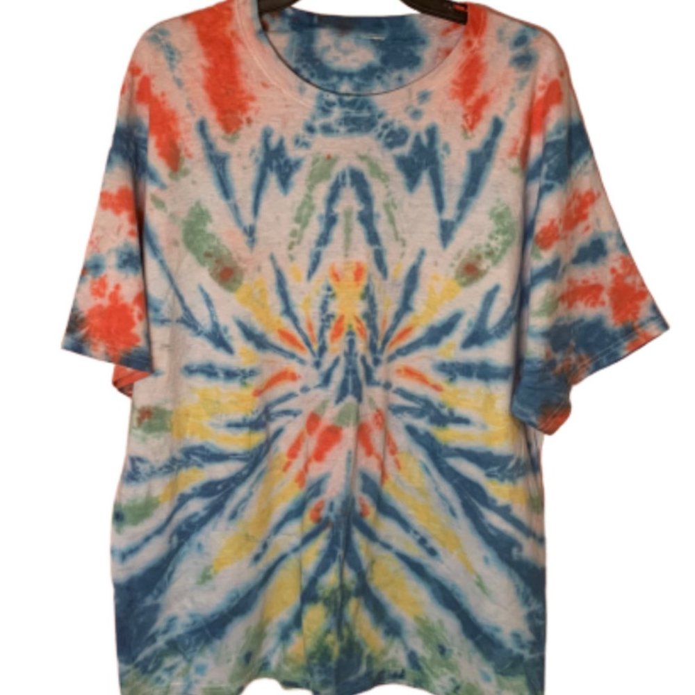 Tye Dye Custom Designed Multi-Color Spider Design